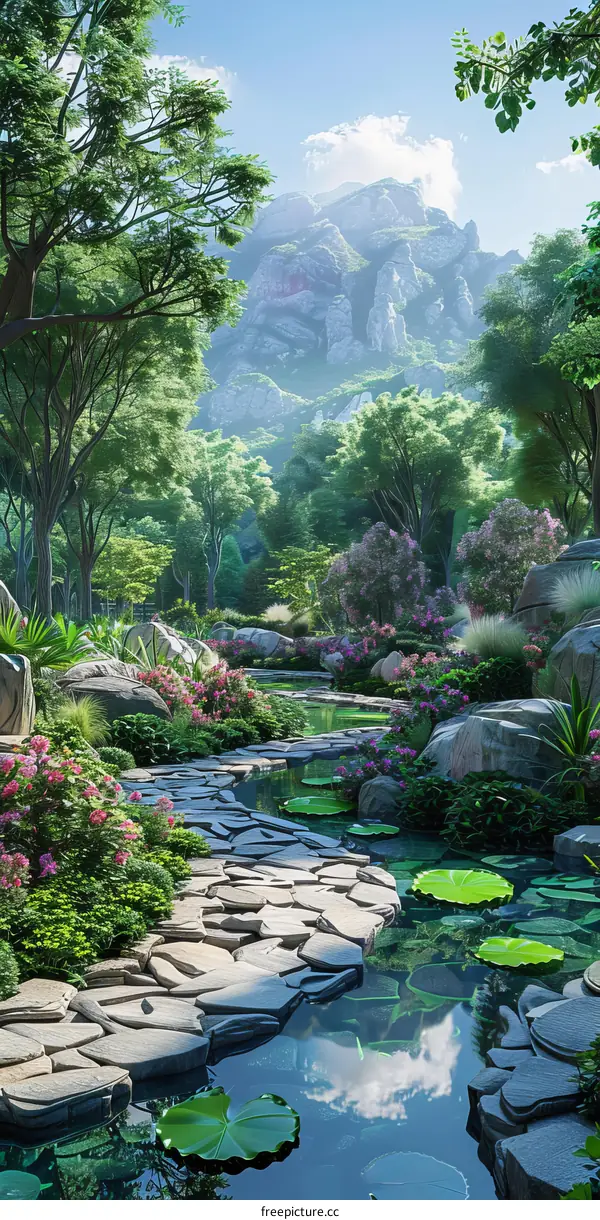 Tranquil Creek in an Enchanted Forest