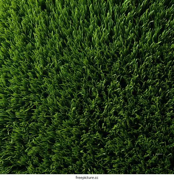 Close-up of green artificial grass texture background