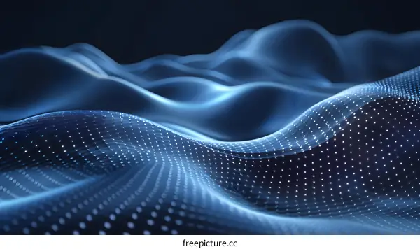 Blue Wavy Sci-fi Background