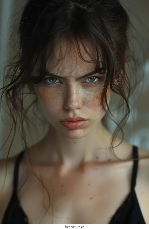 Close Up Portrait of a Caucasian Woman