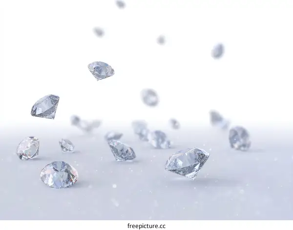 Falling Diamonds on a Soft White Surface