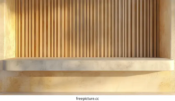 Modern Minimalist Wooden Display Shelf