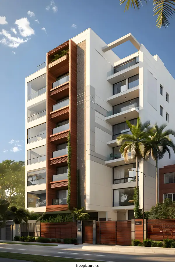 Modern Architectural Design of a Luxury Apartment Building