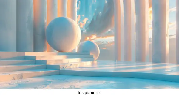 Abstract Minimalist Architectural Scene with Soft Light