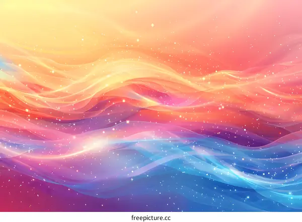 Fantastic colorful silky waves