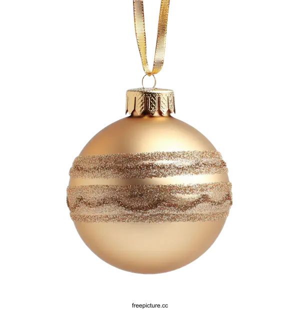 [Transparent Background PNG]Golden Christmas Ornament Decoration
