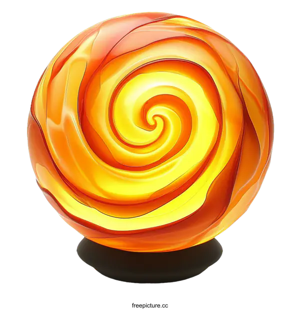 [Transparent Background PNG]Abstract Art Glass Sphere Lamp