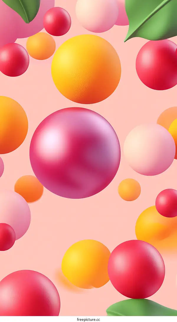 Abstract 3D Colorful Balls Design
