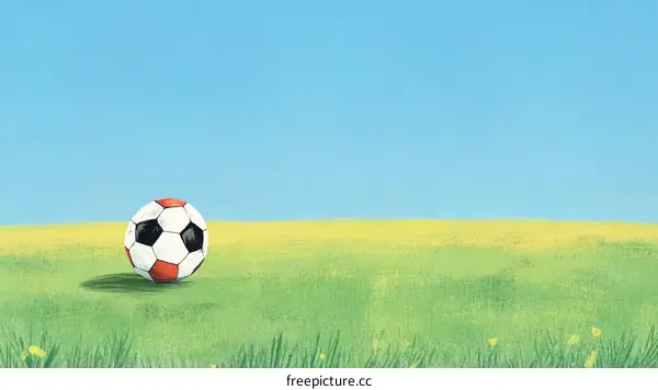 Football in a Summer Meadow