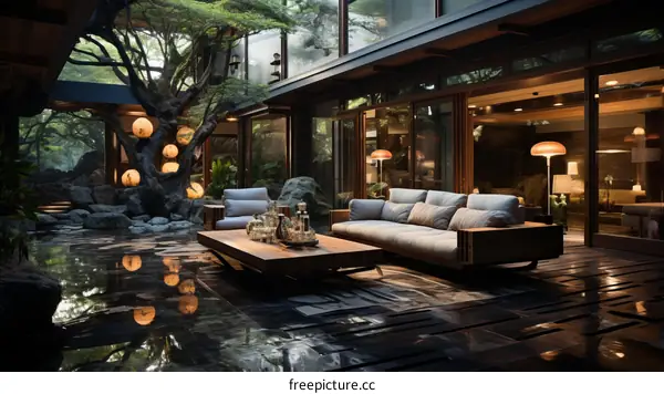 Courtyard with a Modern Twist