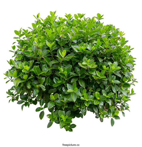 [Transparent Background PNG]Green Bush Isolated on White Background