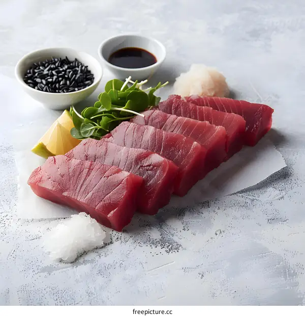 Fresh Tuna Sashimi Ingredients