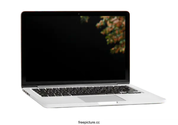 [Transparent Background PNG]Modern Laptop Computer on White Background