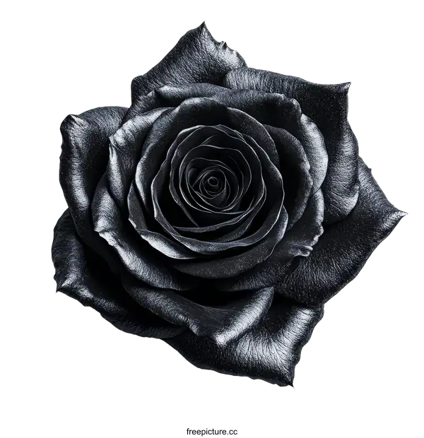 [Transparent Background PNG]Closeup of a Stunning Black Rose