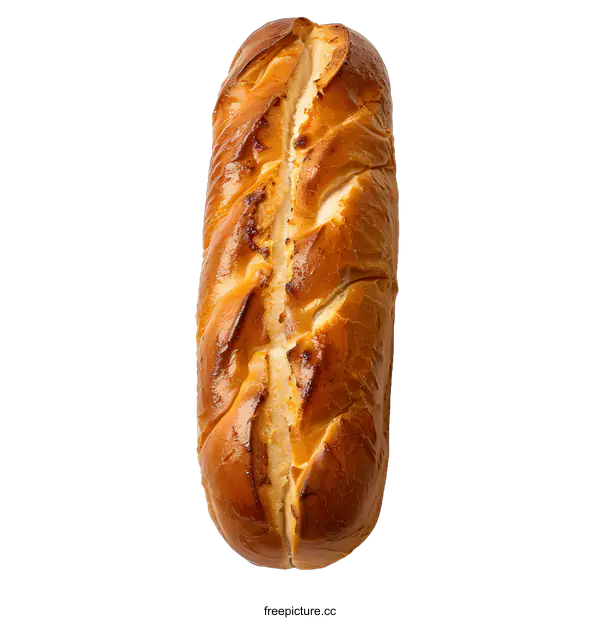 [Transparent Background PNG]A fresh baguette isolated on white background