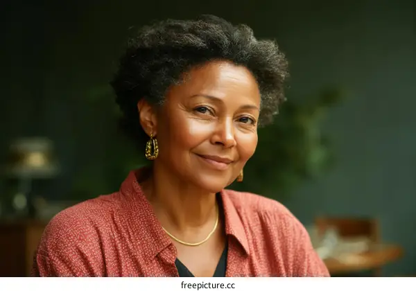 Portrait of a Smiling African American Woman