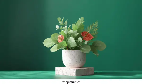 Modern Floral Arrangement Studio Still Life