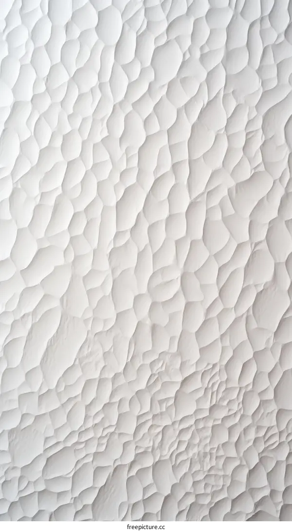 White eggshell-like surface with many small dents