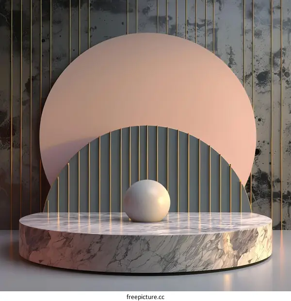 Modern Geometric Abstract Display Podium