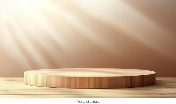 Wooden Display Podium with Natural Light