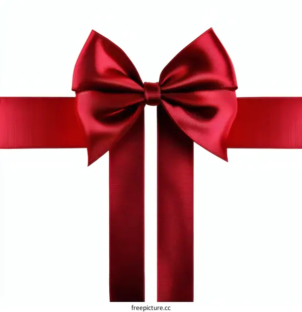 Red Satin Ribbon Bow Decoration