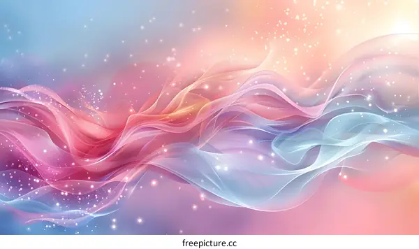 Fantastic Multicolor Ribbons Glowing