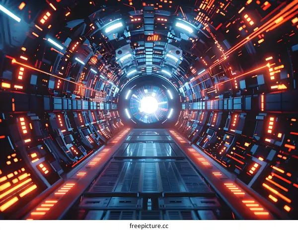 Futuristic Neon Tunnel