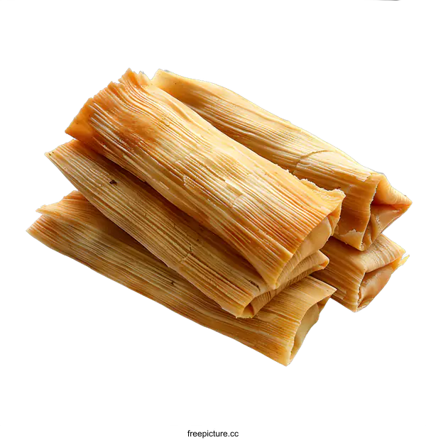 [Transparent Background PNG]Stacked Corn Husk Tamales