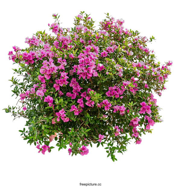 [Transparent Background PNG]Pink Bougainvillea Flowers Bush Isolated on transparent background