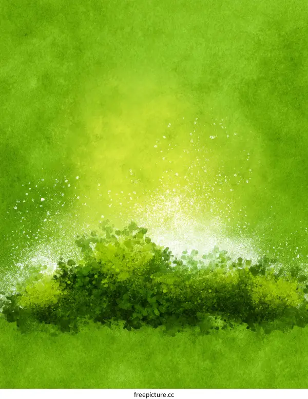 Abstract Green Landscape Painting