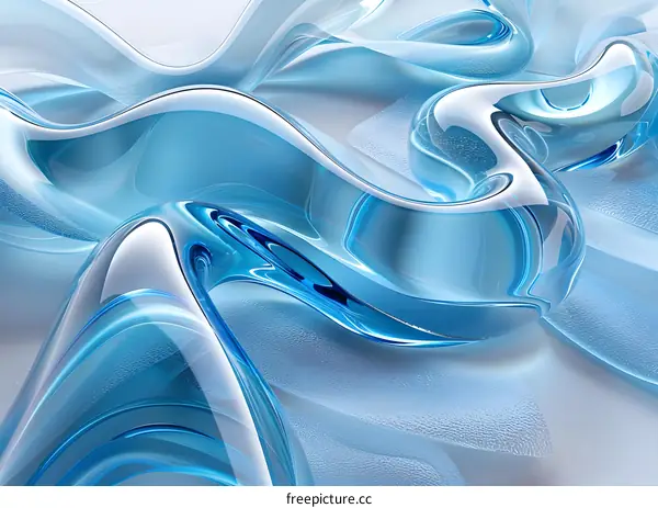 Abstract Blue Liquid Form Background
