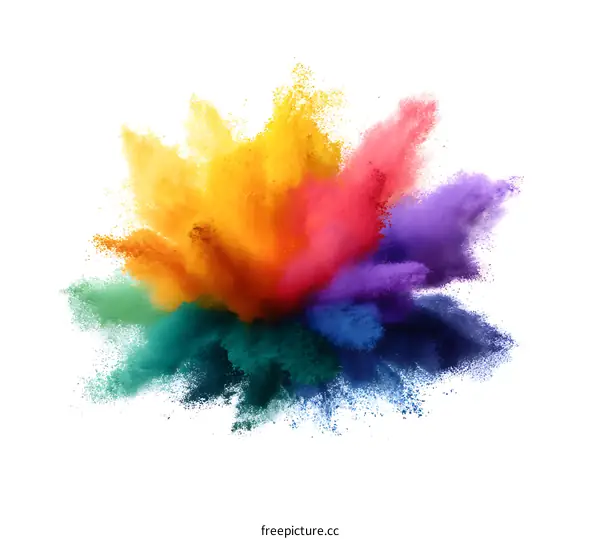 Colorful Powder Explosion Abstract Image