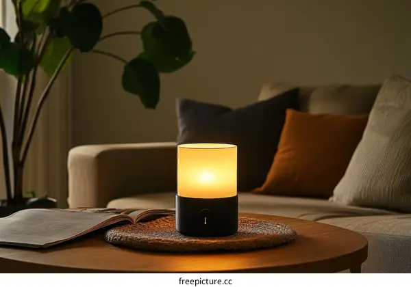 Modern Table Lamp Lighting Interior Scene