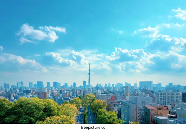 Tokyo Cityscape on a Sunny Day