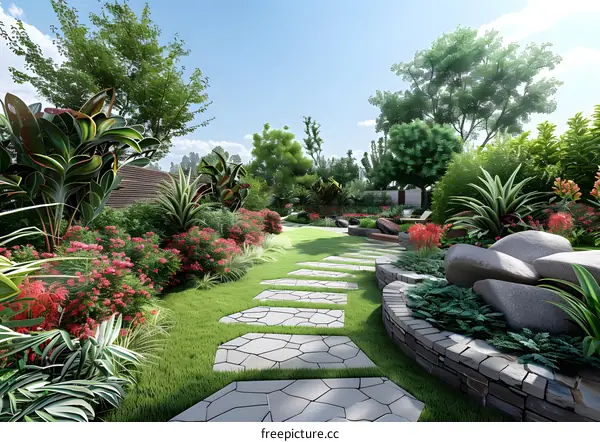Garden landscape design renderings