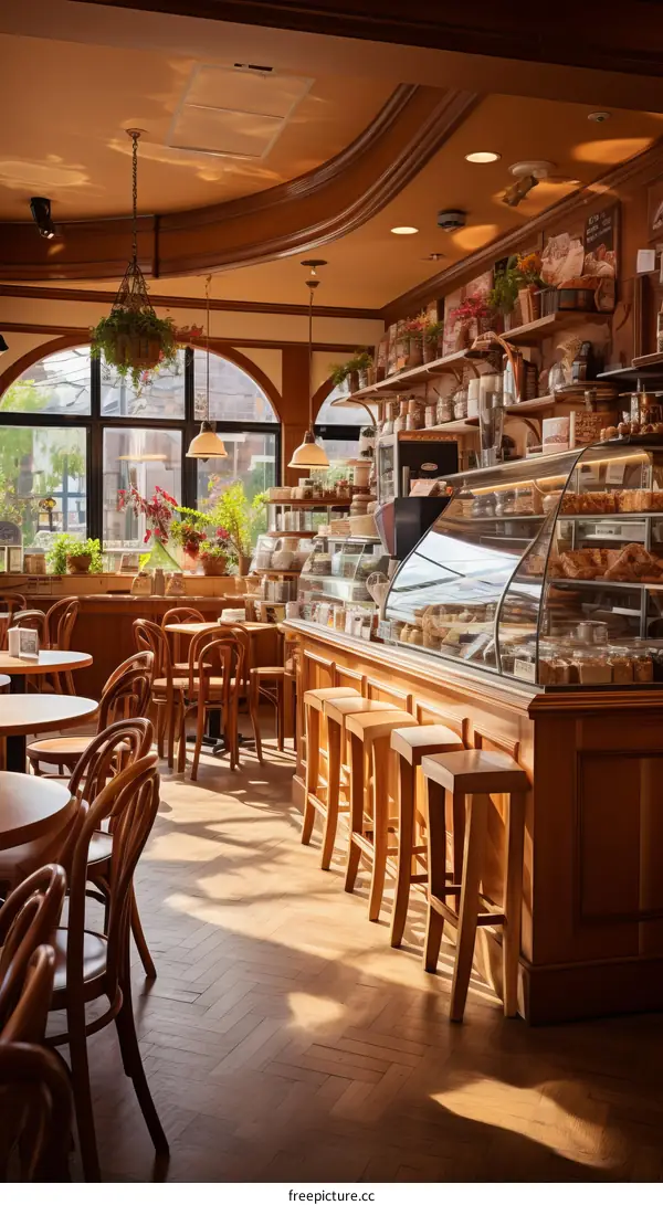 An inviting bakery with a warm and cozy atmosphere