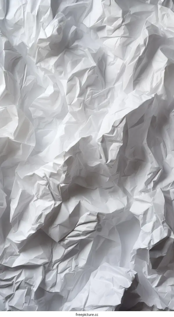Crumpled white paper texture