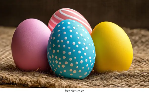 Easter Eggs Decoration in Various Colors