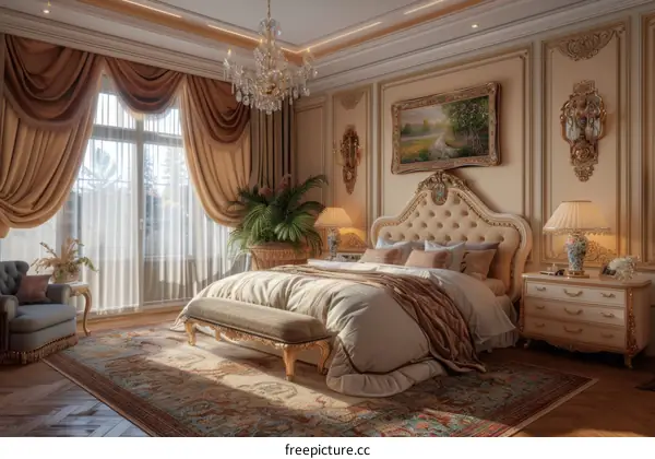 Luxurious European Bedroom with Elegant Design