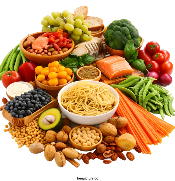 [Transparent Background PNG]Healthy Food Choices For A Balanced Diet