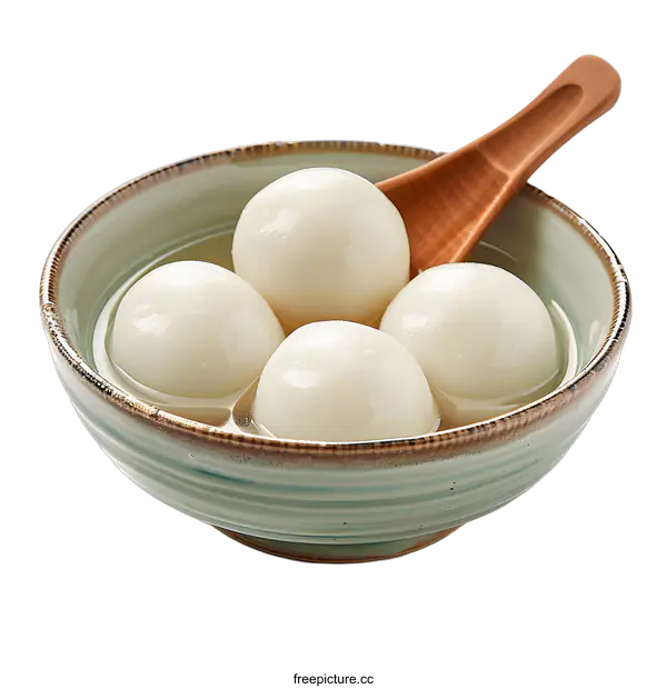 [Transparent Background PNG]Bowl of Tangyuan Glutinous Rice Balls