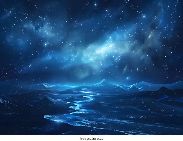 Science fiction planet landscape