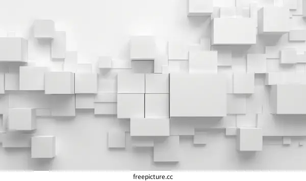 Seamless White Cube Background Pattern