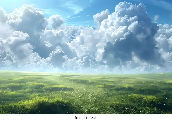The vast grassland scenery