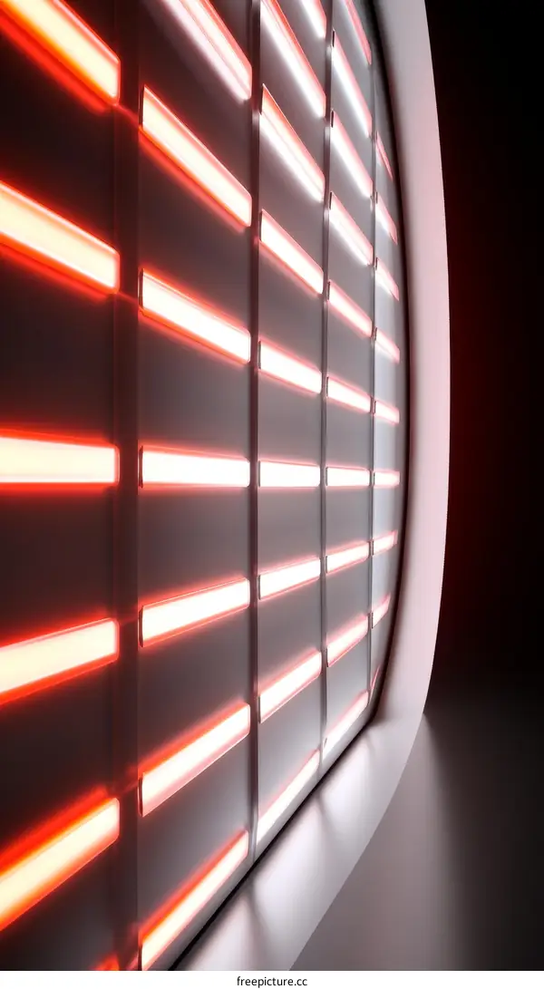 Abstract Futuristic Light Panel Design