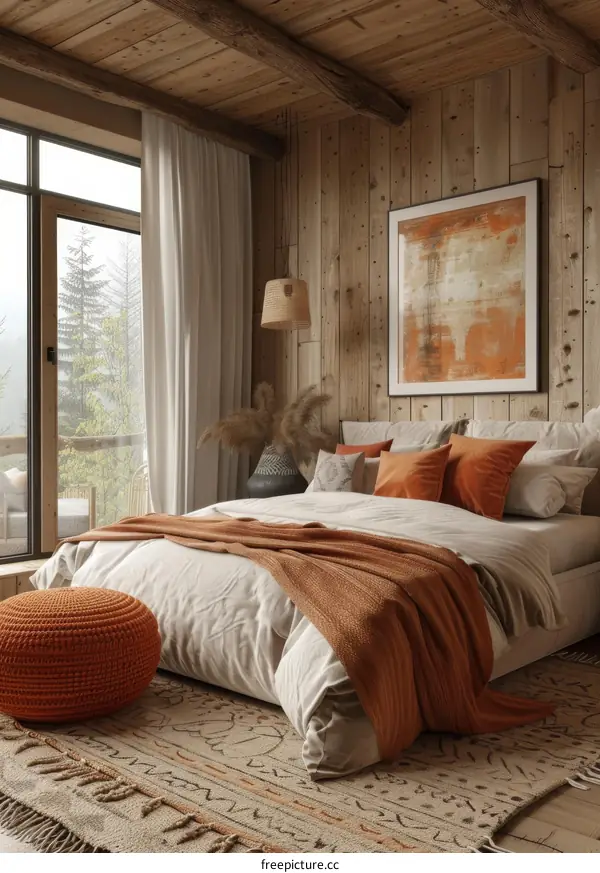 Rustic Cozy Bedroom Interior Design