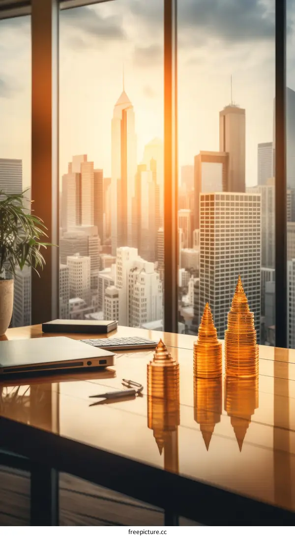 Office with a view of the city