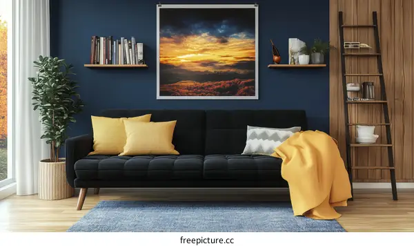 Modern Living Room with Cozy Atmosphere