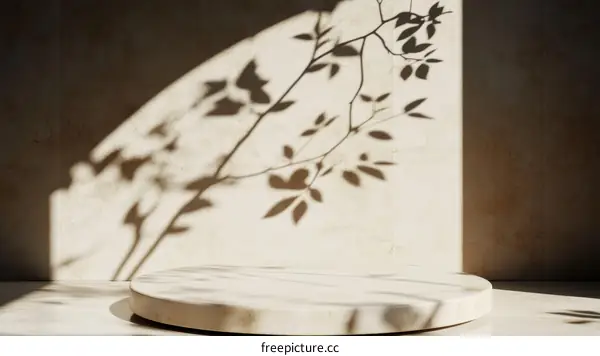 Natural Light and Shadow Minimalist Product Display