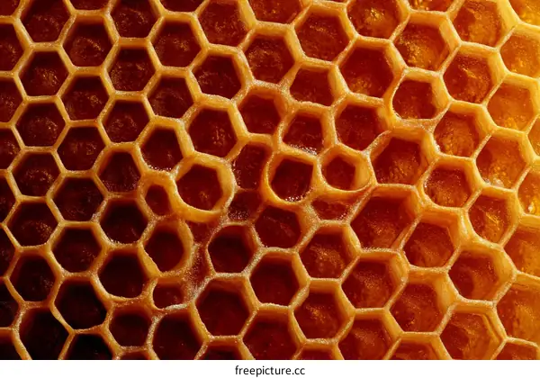 Closeup Honeycomb Texture Background